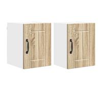 HETFTJN Panneau de Lave-Vaisselle Lucca 2 Pièces, Façade de Cuisine en Bois d'Ingénierie, Finition Chêne Sonoma, Design Moderne et Minimaliste pour Aménagement Intérieur, 30 x 31 x 40 cm