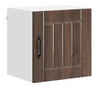 HETFTJN Panneau de Lave-Vaisselle Lucca en Bois d'Ingénierie, Façade de Meuble de Cuisine Moderne, Finition Chêne Brun, Rangement Mural Robuste, Usage Intérieur, 40 x 31 x 40 cm