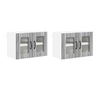 HETFTJN Panneau de Lave-Vaisselle Lucca Lot de 2 en Bois d'Ingénierie, Armoire Murale de Cuisine au Design Moderne et Chic, Dimensions 60x31x40 cm, Coloris Gris Sonoma Élégant