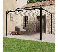 HETFTJN Pergola 3 x 3 m - Armature en aluminium crème avec toit à lamelles réglable - Toit imperméable en polyester - Tonnelle de jardin robuste pour terrasse, jardin, balcon