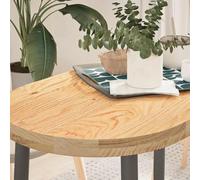 HETFTJN Plateau de table en chêne - 100 x 50 x 4 cm - Ovale - En bois massif - Design moderne - Robuste et durable - Comme plateau de table basse, cuisine, plan de travail ou table de bistrot