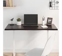 HETFTJN Plateau de table en chêne massif 100 x 50 x 2 cm avec bord d'arbre - Lasure foncée - Plan de travail ou table de cuisine prêt à l'emploi - Robuste et moderne - Pour salle à manger, bureau