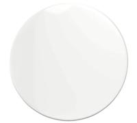 HETFTJN Plateau de Table Rond Blanc Brillant Ø 80 cm en Bois d'Ingénierie - Panneau Supérieur Épais de 1,5 cm pour Créer ou Rénover Une Table Basse ou Table à Manger Moderne de Salon et Cuisine