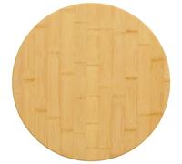 HETFTJN Plateau de table rond en bambou - Diamètre : 40 x 2,5 cm - Plateau en bois robuste laqué - Design moderne - Pour table basse, table de bar, table de chevet, plan de travail, cuisine, balcon