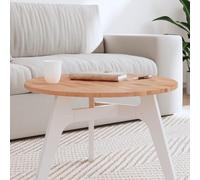 HETFTJN Plateau de table rond en bois de hêtre massif laqué moderne de 60 cm comme plateau de table basse ou plan de travail pour salon, cuisine, bureau, salle à manger, balcon et jardin