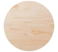 HETFTJN Plateau de table rond en pin 80 x 2,5 cm - Bois massif non traité - Design moderne - Robuste et durable - Pour salle à manger, salon, balcon et cuisine
