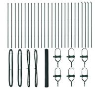 HETFTJN Poteau de clôture vert 50 m x 1,5 m - Clôture en grillage en acier PVC de 13 mm - Mailles - Design moderne - Robuste et résistant aux intempéries - Pour jardin, terrasse, balcon