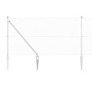 HETFTJN Poteaux de clôture - 25 m - Argenté - Hauteur : 120 cm - En acier résistant aux intempéries - Design moderne - Construction robuste pour jardin, terrasse, balcon et clôture de pâturage