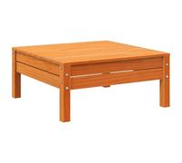 HETFTJN Repose-Pied de Jardin en Bois de Pin Massif Pouf de Terrasse Modulaire Table Basse Basse d'Extérieur pour Salon de Jardin Cire Marron 63,5x63,5x28,5 cm