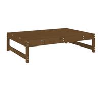 HETFTJN Repose-Pied de Jardin en Bois de Pin Massif, Pouf d'Extérieur Modulaire 120x80 cm, Table Basse de Palette pour Terrasse, Balcon et Patio, Marron Miel