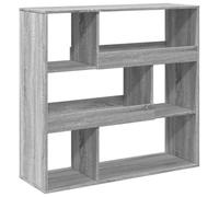 HETFTJN Séparateur de Pièce et Bibliothèque à 6 Étagères, Meuble de Rangement au Design Moderne pour Salon ou Bureau, Bois d'Ingénierie, Sonoma Gris, 100 x 33 x 94,5 cm
