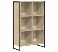 HETFTJN Sonoma Bibliothèque étroite 99,5 x 30 x 108,5 cm en bois avec 6 compartiments de rangement, stable avec pieds en métal, étagère de salon moderne pour salon, bureau, couloir