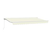 HETFTJN Store enrouleur crème 350 x 200 cm tissu aluminium design moderne robuste et durable pour jardin, terrasse, balcon