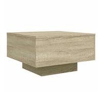 HETFTJN Table Basse Carrée, Table d'Appoint Moderne en Bois d'Ingénierie, Finition Chêne Sonoma, Design Robuste pour Salon, Café ou Téléphone, 55 x 55 x 31 cm