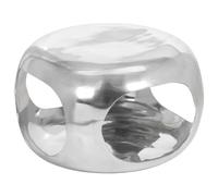 HETFTJN Table basse en aluminium - 50 x 50 x 30 cm - Argenté - Table de salon moderne avec surface tactile - Table basse robuste pour salon, chambre à coucher et couloir