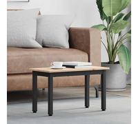 HETFTJN Table basse en pin - 60 x 30 x 36 cm - Design moderne avec pieds en métal - Robuste - Couleur naturelle - Pour salon, chambre à coucher, couloir