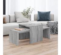 HETFTJN Table basse gris Sonoma 100 x 48 x 40 cm en bois dérivé du bois, design moderne, peu encombrant et polyvalent comme table d'appoint, table de salon ou table de chevet