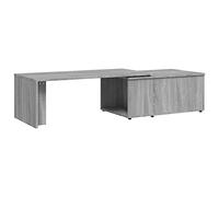 HETFTJN Table Basse pivotante 360°, Table de Salon Design Moderne, Meuble de Rangement en Bois d'ingénierie, Finition Sonoma Gris, Dimensions 150 x 50 x 35 cm, Style Contemporain