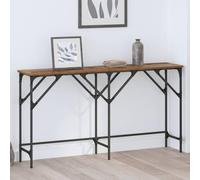HETFTJN Table console 140 x 29 x 75 cm aspect bois vieilli avec cadre en acier, design moderne, solution d'appoint robuste pour loft, couloir, chambre à coucher et salon