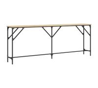 HETFTJN Table Console 200x29x75 cm Chêne Sonoma et Métal, Meuble d'Entrée Industriel Long, Bout de Canapé pour Salon et Couloir, Grand Buffet Étroit en Bois d'Ingénierie