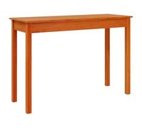 HETFTJN Table console marron ciré 110 x 40 x 75 cm en pin massif grain rustique cadre en bois de bois robuste support mural peu encombrant pour couloir, salon, balcon