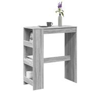 HETFTJN Table de bar gris Sonoma 90 x 40 x 103,5 cm avec 3 étagères, matériau en bois robuste, petite table à manger ou comptoir de cuisine, design moderne pour salon, cuisine et balcon