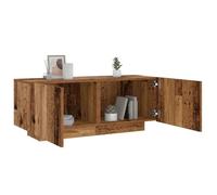 HETFTJN Table de chevet en bois recyclé 100 x 35 x 40 cm en matériau dérivé du bois avec un design moderne et beaucoup d'espace de rangement, peu encombrante, convient également comme table d'appoint