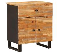 HETFTJN Table de chevet marron 50 x 33 x 60 cm en bois de manguier massif avec 1 tiroir Meuble d'appoint moderne pour petites chambres à coucher, chambres d'amis et coins douillets
