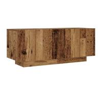 HETFTJN Table de Chevet Vieux Bois 100x35x40 cm, Table de Nuit en Bois d'Ingénierie avec Grand Espace de Rangement, Meuble Bas de Rangement Polyvalent pour Chambre, Salon et Bureau
