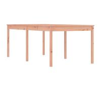 HETFTJN Table de Jardin en Bois de Douglas Massif 203,5x100x76 cm, Grande Table d'Extérieur Rectangulaire pour Terrasse et Patio, Table de Repas Familiale en Bois Naturel