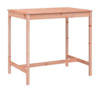 HETFTJN Table de Jardin en Bois Massif de Douglas 121 x 82,5 x 110 cm Table Haute d'Extérieur Stable et Robuste pour la Terrasse Le Balcon Le Patio et la Cour