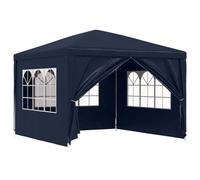 HETFTJN Tente de réception 3 x 3 m - Bleu - Imperméable et résistant aux UV - Cadre en acier - Design moderne et durable - Pour jardin, fêtes et camping