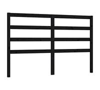 HETFTJN Tête de lit 160 cm, de en Bois de pin Massif, Design Moderne pour Chambre à Coucher, Dimensions 166x4x100 cm, Couleur Noire élégante pour Cadre de sans tête de lit