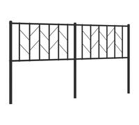 HETFTJN Tête de lit 160 cm en métal Noir, Tête de lit Classique en Acier thermolaqué pour lit Double 160 cm, Design Robuste et élégant pour Chambre à Coucher, Dimensions 166 x 90 cm