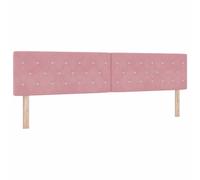 HETFTJN Tête de Lit 200 cm en Velours Rose - Design Moderne et Minimaliste, Hauteur Réglable, Structure en Pin Massif pour Chambre Adulte, Tête de Lit Rembourrée Épurée