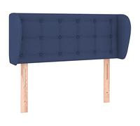 HETFTJN Tête de lit avec oreilles - Bleu - 103 x 23 x 78/88 cm - Housse en tissu - Hauteur réglable - Pieds en bois massif - Design moderne - Pour chambre à coucher, chambre d'adolescent, chambre