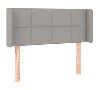 HETFTJN Tête de lit avec Oreilles en Tissu Gris Clair, 103x16x78/88 cm, Tête de lit réglable en Hauteur, Design Classique élégant pour lit Simple ou Chambre à Coucher