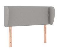 HETFTJN Tête de lit avec Oreilles Gris Clair, Tête de lit en Tissu élégante avec Rivets décoratifs, Hauteur réglable, Dimensions 103 x 23 x 78/88 cm, Support de lit Confortable