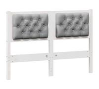 HETFTJN Tête de lit blanche gris clair 140,5 x 85,5 cm en pin massif - Design moderne - Robuste et durable - Pour chambre à coucher, chambre d'adolescent, chambre d'amis