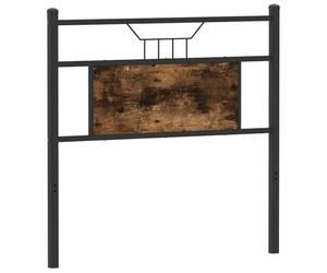 HETFTJN Tête de Lit de Remplacement 75 cm en Bois d'Ingénierie et Acier, Tête de Lit Style Industriel Chêne Fumé 80,5 x 3 x 91,5 cm, Dosseret pour Cadre de Lit à Tubes Carrés
