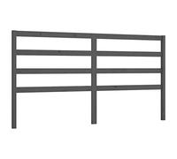 HETFTJN Tête de lit en Bois de pin Massif, Gris, 206 x 4 x 100 cm, Élégant Design Rustique pour Chambre à Coucher, de Robuste pour Cadre de sans tête de lit