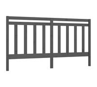HETFTJN Tête de lit - Gris - 206 x 100 cm - En pin massif - Design moderne - Robuste - Pour lit, sans tête de lit - Décoration de chambre à coucher