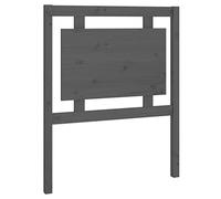HETFTJN Tête de lit grise 80,5 x 4 x 100 cm en pin massif - Design moderne - Robuste - Pour chambre à coucher et chambre d'amis - Peut être utilisée comme paroi arrière de lit et dossier, tête de lit