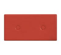 HETFTJN Tête de lit Murale 12 pièces en Simili Cuir, Panneaux décoratifs pour Chambre à Coucher, Design Moderne, Dimensions 30 x 15 cm par Panneau, Rouge