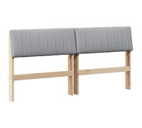 HETFTJN Tête de lit rembourrée, gris clair, 150 cm, en pin massif, panneau de rembourrage moderne, pour lit, dossier, protection murale, convient également comme paroi arrière de lit pour le sommeil