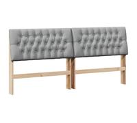HETFTJN Tête de lit rembourrée, gris clair, 180 cm, en pin massif, design moderne, robuste et durable, pour chambre à coucher et chambre d'amis