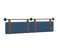 HETFTJN Tête de lit Suspendue 210 cm - Tête de lit Murale rembourrée en PU Antique Bleu - Design Moderne et Minimaliste pour Chambre, Gain de Place, Montage Mural Facile
