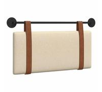 HETFTJN Tête de Lit Suspendue Moderne, Panneau Mural Rembourré en PU Antique, Fixation Murale Gain de Place, Design Minimaliste pour Chambre, Crème, 90x55x5 cm