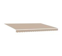 HETFTJN Tissu de rechange pour auvent - 4,5 x 3 m - Beige - Tissu d'auvent résistant en polyester avec volant - Toile de rechange pour stores à bras articulés sur balcon, terrasse et jardin