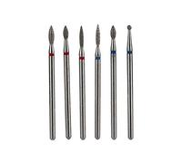HETHLIF 6 Pièces Forets à Ongles Ensemble D'outils de Manucure et Pédicure électriques pour Ongles, Verre, Plastique avec Fraise de Machine en Acier Inoxydable, Convient aux Carreaux de (05)